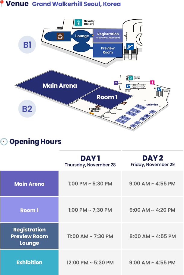 Venue Floor Plan & Opening Hours